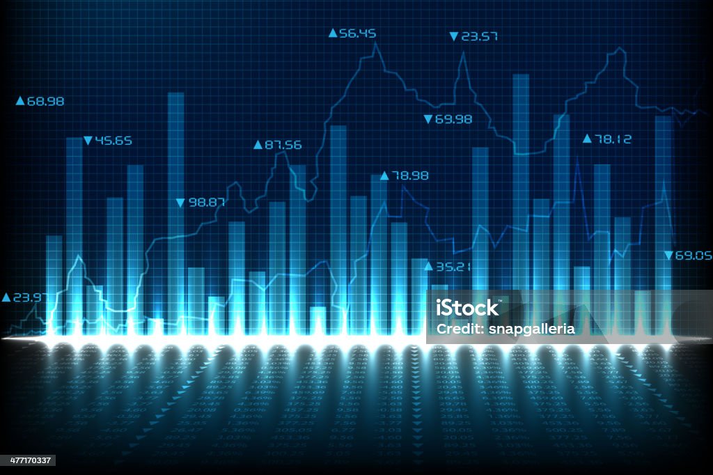 Financial Graph Chart easy to edit vector illustration of financial graph chart Achievement stock vector