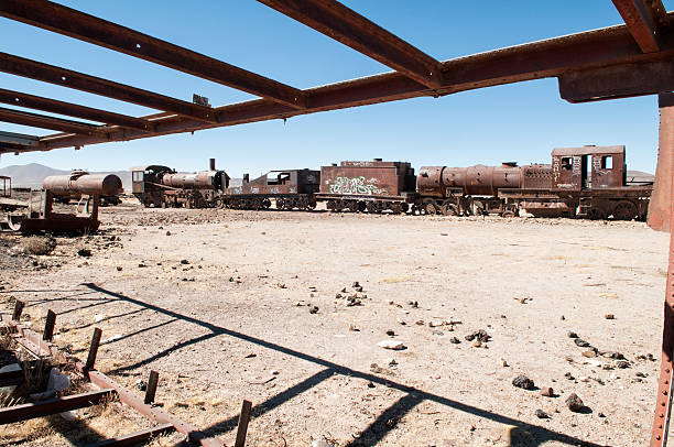 istock Train Cemetery. Rusty Junk. Salar desert, Bolivia. 477172932
