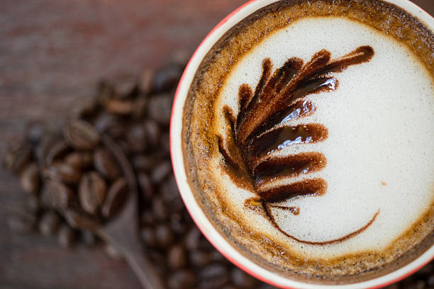 istock Coffee cup and saucer on a wooden table. 477173616