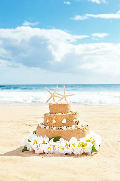 istock Destination Wedding Cake and Honeymoon in Tropical Beach 477173726