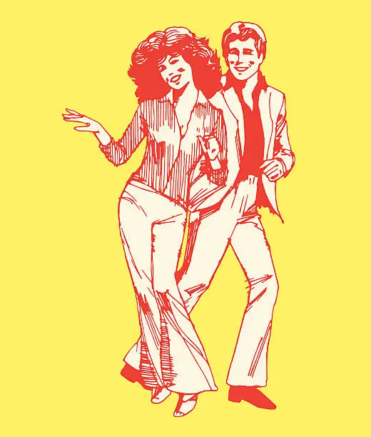 Vector illustration of Couple Dancing