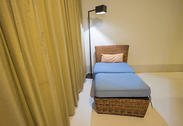 istock Rattan furniture in home 477181576