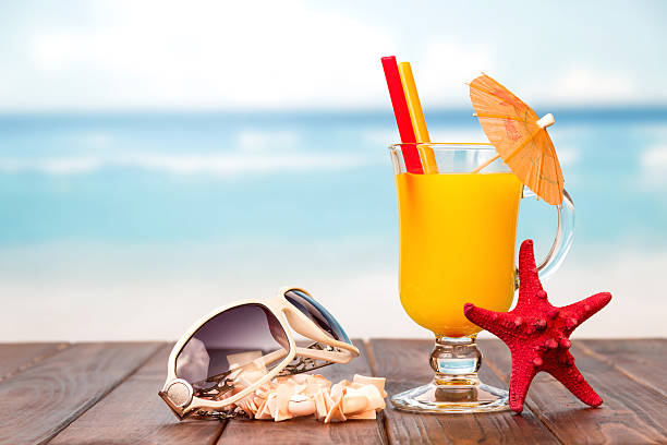 istock Juice in glass and sunglasses 477184242