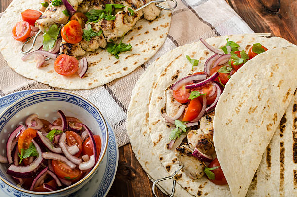 istock Turkey kebab with parsley salsa 477184346