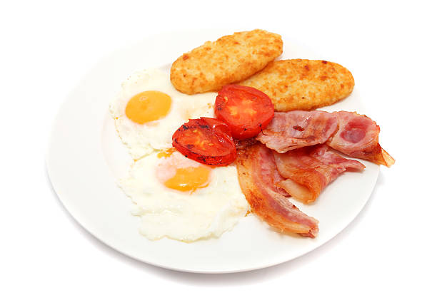 istock Traditional English Breakfast, bacon and egg 477187608