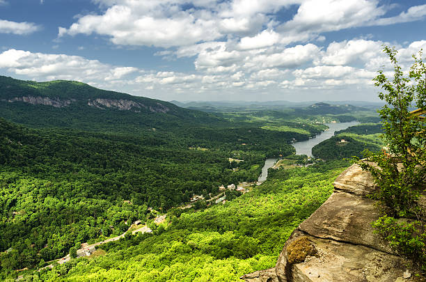 istock Beautiful view at Lake Lure from Chimney Rock mountain 477187776
