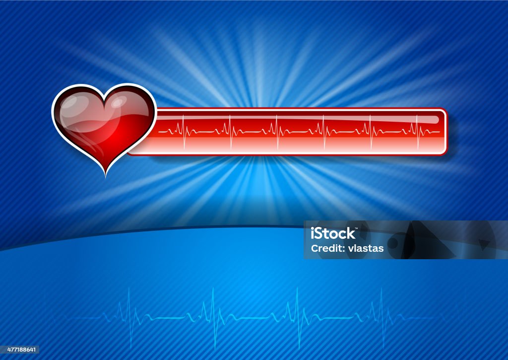 Hören cardiogram - Lizenzfrei Analysieren Vektorgrafik