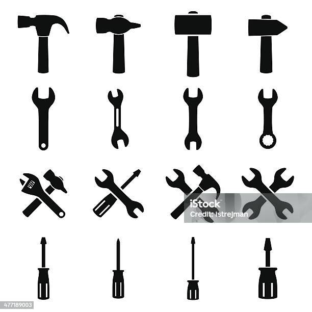 Set Icons Of Tools Stock Illustration - Download Image Now - Icon Symbol, Hammer, Work Tool