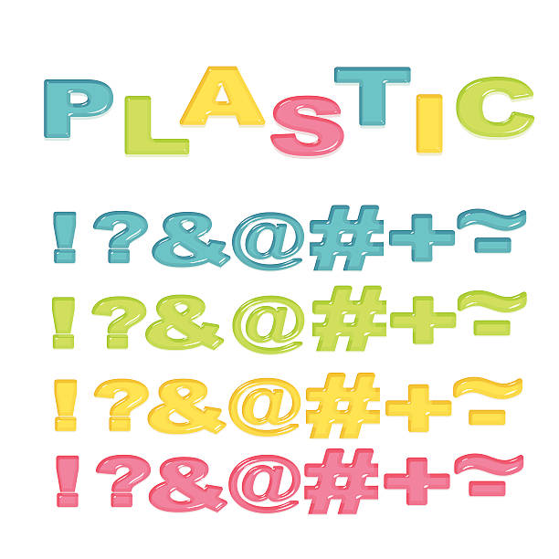 Symbols stylized colorful plastic Symbols stylized colorful plastic octothorp stock illustrations