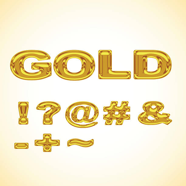 Symbols stylized gold Symbols stylized gold octothorp stock illustrations