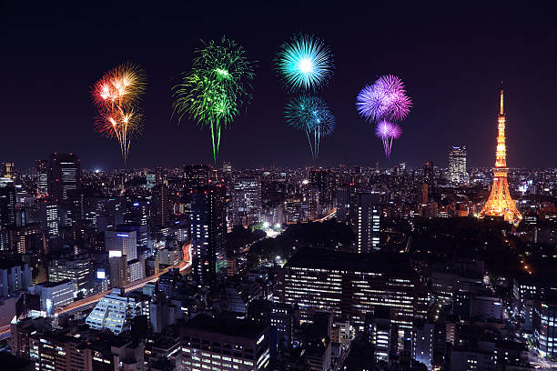 istock Fireworks celebrating over Tokyo cityscape at night 477191964