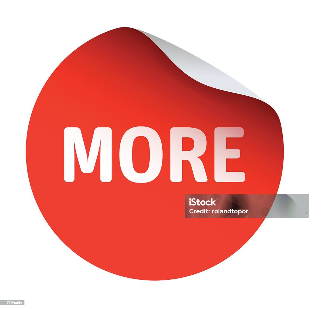 Add More Sticker Red Vector Sticker Text More Stock Illustration - Download Image Now ...