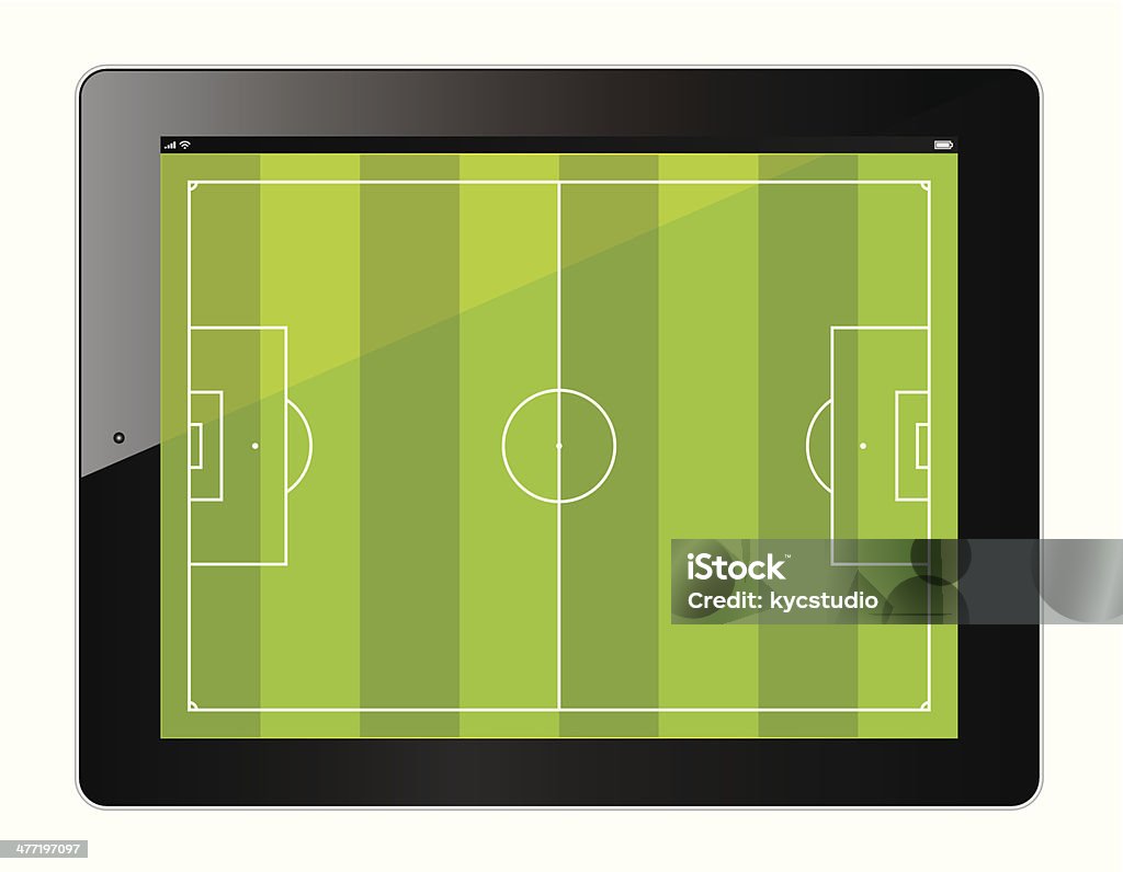 Tablette de football - clipart vectoriel de Football libre de droits