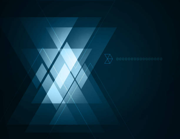 Elegant Geometric Blue Background vector art illustration
