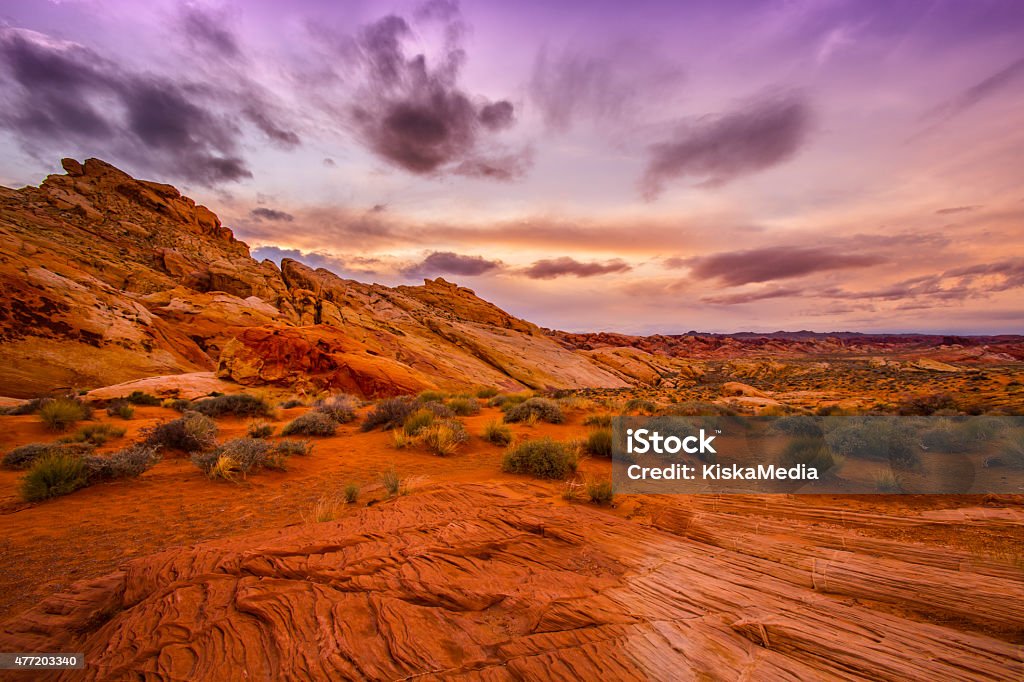 Sunset in Red Rock Canyon Sunset in Red Rock Canyon National Conservation Area, Nevada. Nevada Stock Photo