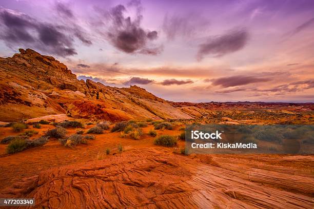 Sunset In Red Rock Canyon Stock Photo - Download Image Now - Nevada, Red Rock Canyon National Conservation Area, Desert Area