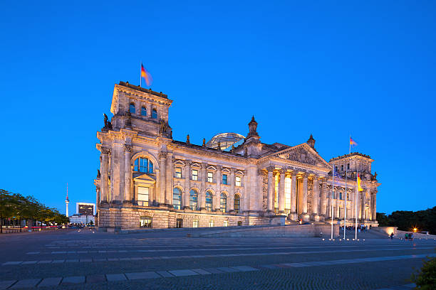 istock The German Reichstag in Berlin at dusk 477203402