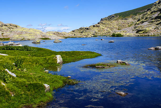lake at gredos mountains in avila spain lake at gredos mountains in avila spain bills lions stock pictures, royalty-free photos & images