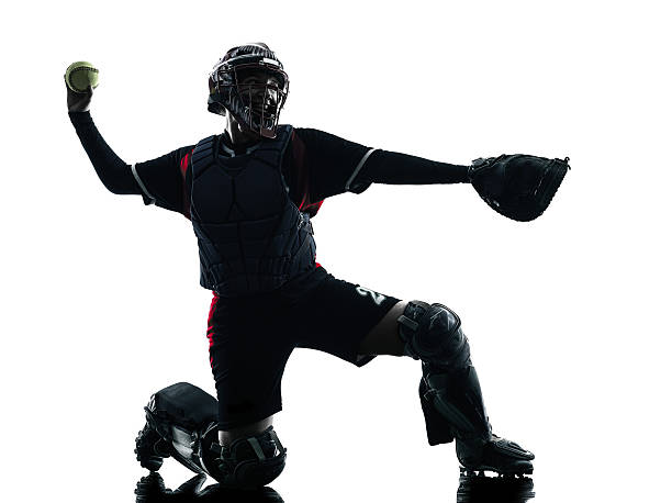 istock woman playing softball players silhouette isolated 477213740