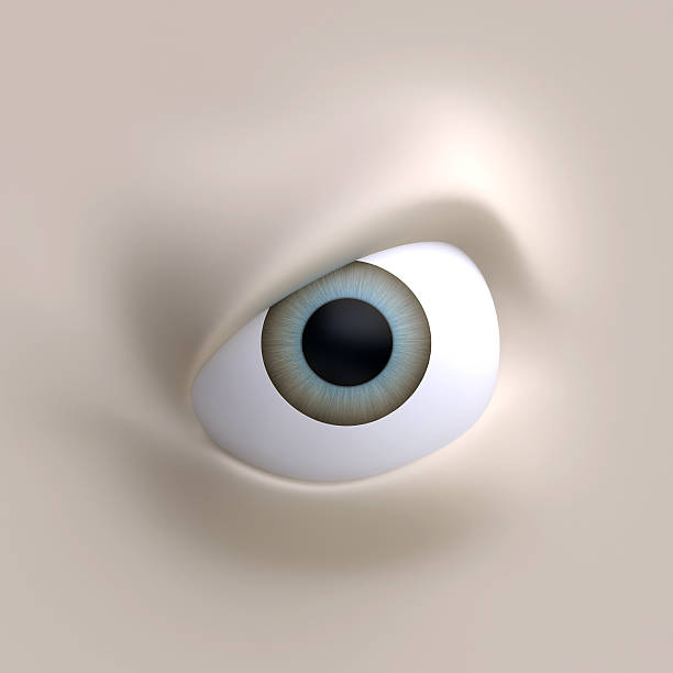 istock Cartoon eyes element face for character. 3d illustration. 477214044
