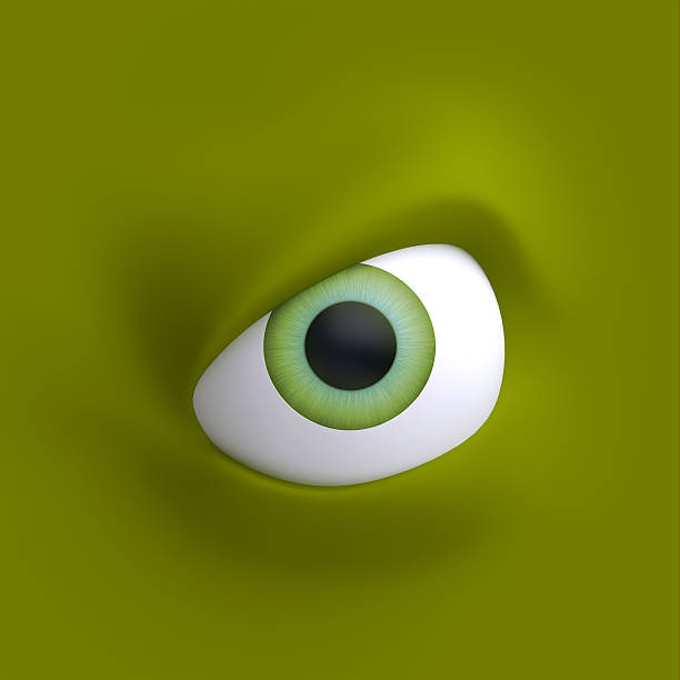 istock Cartoon eyes element face for character. 3d illustration. 477217136