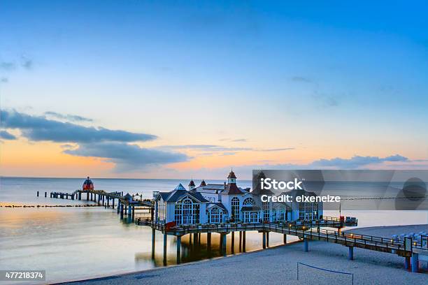 The Pier Of Sellin At Dusk Stock Photo - Download Image Now - Rügen, Baltic Sea, Germany