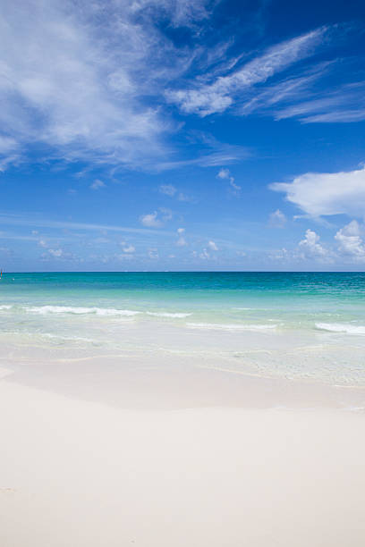 Pristine White Caribbean Beach stock photo