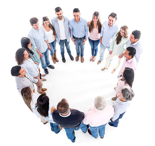 istock Large group of people in a circle 477223566