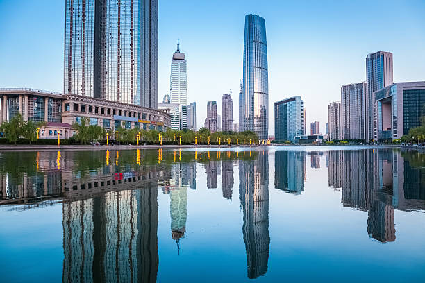 istock beautiful tianjin cityscape at dusk 477224404