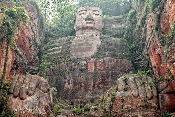 Famous Giant Buddha in Leshan, China