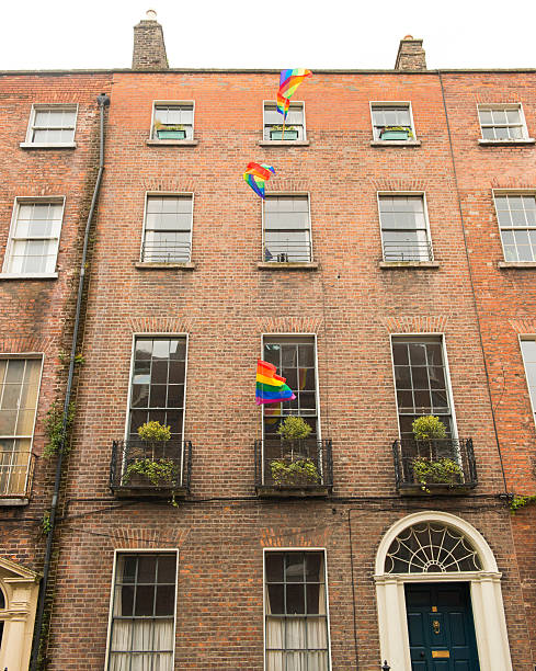 più occupazione georgian terrace - dublin ireland brick built structure building exterior foto e immagini stock