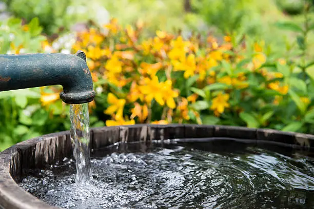 Water pump in the garden 