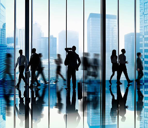 istock Business People Lost Rush Hour Walking Office Concept 477233088