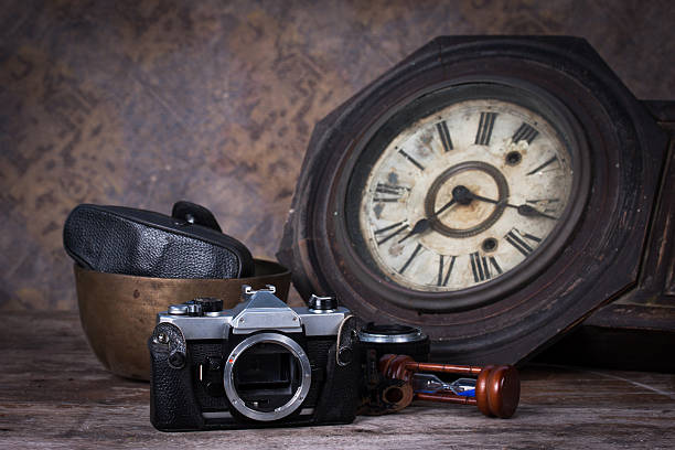 istock Group of objects on wood table,Still life 477239897