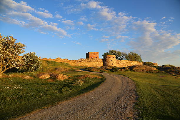 hammershus et forteresse ruines du château - hammershus photos et images de collection