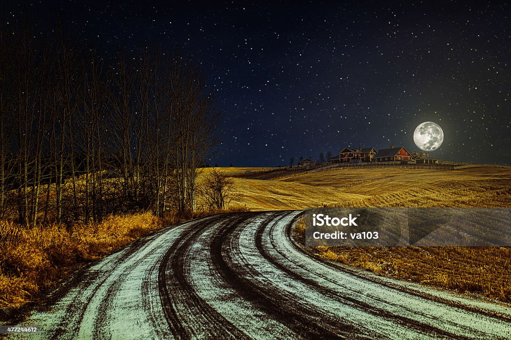 Somewhere, somebody out there is thinking of you Winter landscape, taken in Spokane, WA Farm Stock Photo