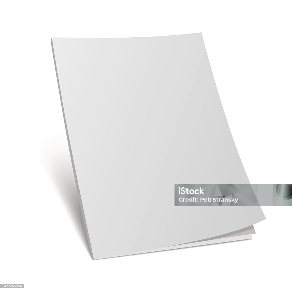 blank cover 3d magazine mock template Vector illustration. Blank cover magazine template.3d book with blank cover. Template stock vector