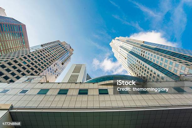 Modern Glass City Buildings During Sunny Day Stock Photo - Download Image Now - 2015, Architecture, Asia
