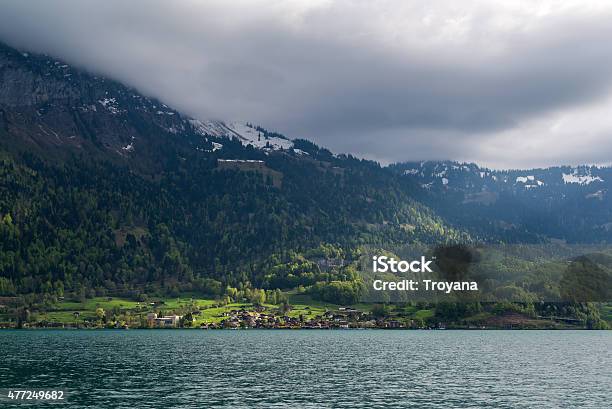 Brienz Lake Interlaken Region In Switzerland Stock Photo - Download Image Now - 2015, Bern, Bern Canton