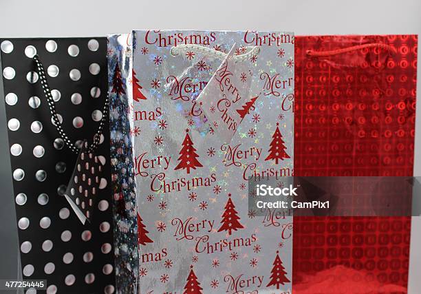 Christmas Gift Bags Stock Photo - Download Image Now - Art And Craft, Bag, Black Color