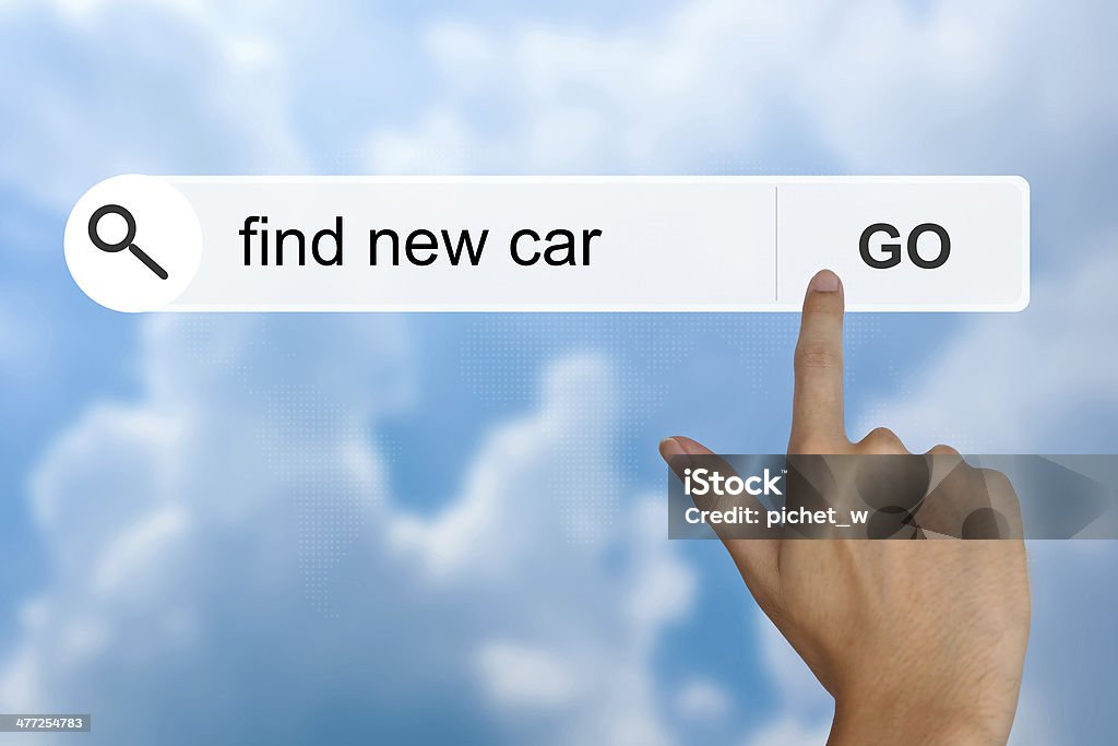 find new car on search toolbar find new car button on search toolbar Car Stock Photo