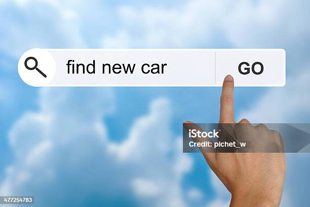 Find New Car On Search Toolbar Stock Photo - Download Image Now - Car, Internet, Shopping