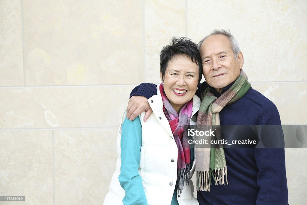 Happy asian couple Happy asian senior couple in love. 70-79 Years Stock Photo