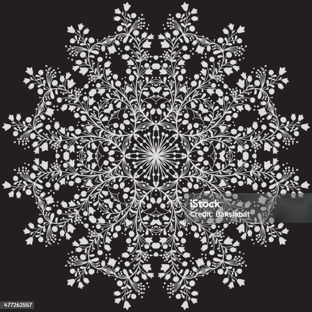 Fiori Di Mandala - Immagini vettoriali stock e altre immagini di Lavagna - Lavagna, Mandala, A forma di stella