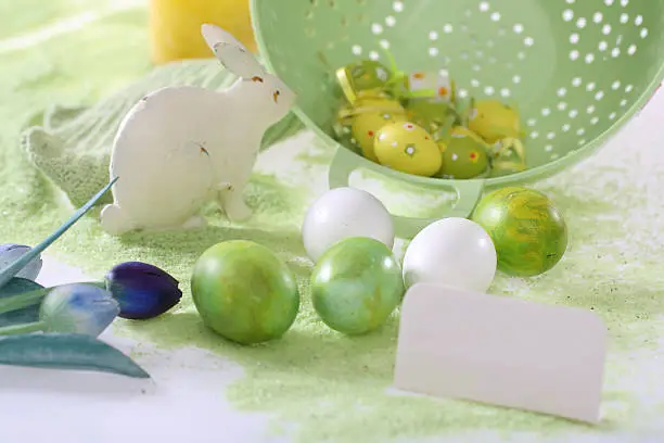 Photo of Green Easter composition