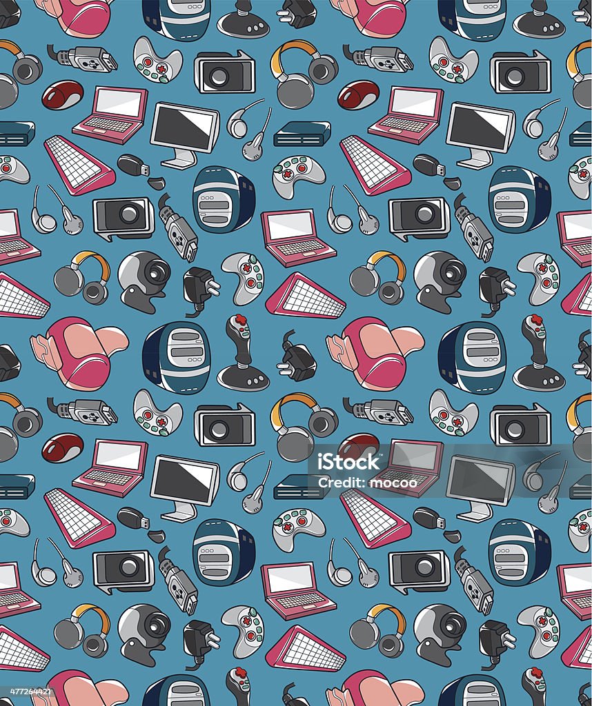 Computer Pattern Cute Seamless Computer Pattern Stock Illustration - Download Image Now ...