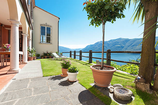 istock white with garden, outdoors 477265440