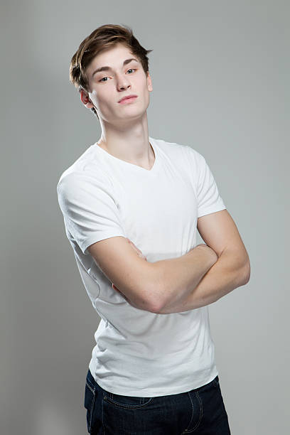istock Attractive man wearing t-shirt 477265604