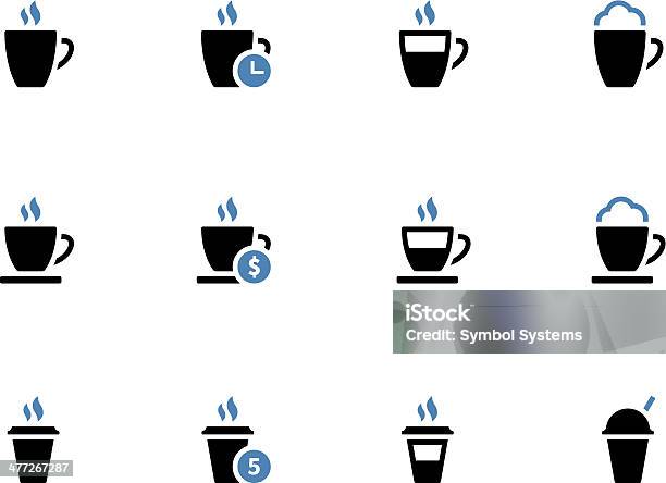 커피 머그 Duotone 아이콘 흰색 배경 0명에 대한 스톡 벡터 아트 및 기타 이미지 - 0명, 검은색, 그래픽 사용자 인터페이스