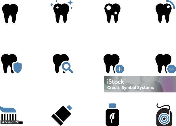 Vetores de Dente Dentes Duotone Ícones Sobre Fundo Branco e mais imagens de Abstrato - Abstrato, Amassado, Anatomia